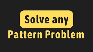 Solve any of PATTERN PROBLEMS - Python - Loops