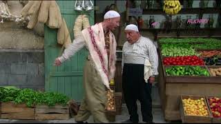 مباراة بالأمثال والحكم بين النمس وأبو مرزوق ههههه مسلسل باب الحارة الحلقة  مشهد  مصطفى الخاني