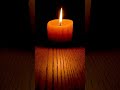 Single candle glowing in a dark room — cozy spooky night ambience 🕯️
