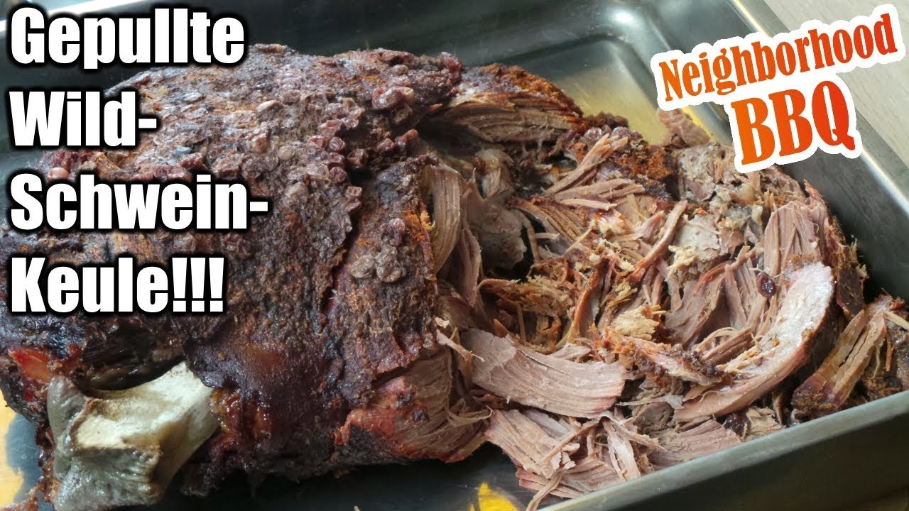 Gepullte Wildschweinkeule vom Monolith mit Neighborhood BBQ!!!!