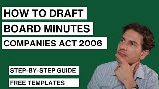 How To Draft Board Minutes | Beginner's Tutorial (UK Solicitor)