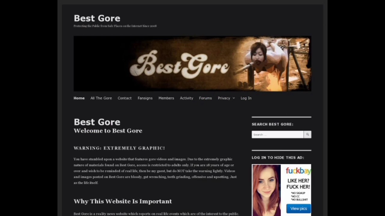 bestgore.com was like rotten.com 2.0 but now all of the massive morbid cont...