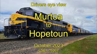 Drivers eye view, Murtoa to Hopetoun, Oct 2023