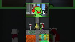 JJ and Mikey VS Friends in Mine Battle! ⛏️ #shorts