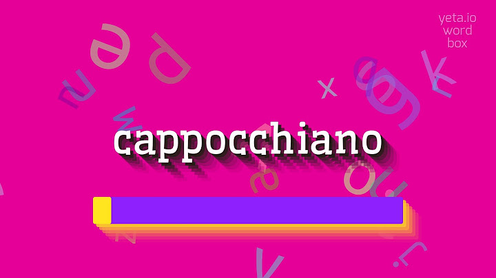 HOW TO PRONOUNCE CAPPOCCHIANO? #cappocchiano