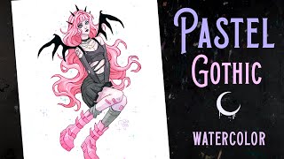 Pastel Gothic // Watercolor Paint with Me
