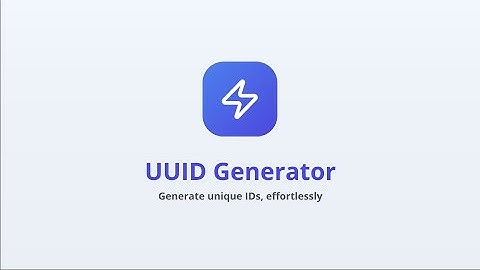 UUID Generator | Demo for World’s Largest Hackathon by Bolt.new