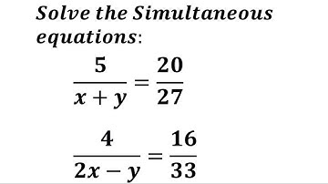 Solve the Simultaneous equation. (3) - SHS Maths | WAEC Maths