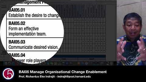 BAI05 Manage Organisational Change Enablement by Prof. Eko Indrajit