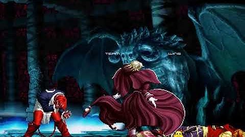 KOF EX Igniz & Orochi Iori VS Duck King & Shen in Battle Field