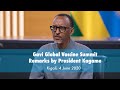 Gavi Global Vaccine Summit | Remarks by President Kagame | Kigali, 4 June 2020.