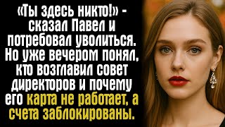 видео: «Ты здесь никто!» — сказал Павел и потребовал уволиться. Но уже вечером понял, кто возглавил совет.. картинка: «Ты здесь никто!» — сказал Павел и потребовал уволиться. Но уже вечером понял, кто возглавил совет..