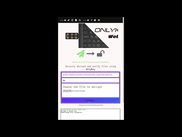 Demo: OnlyKey WebCrypt 3.0 - Now Supporting Multiple Recipients and ProtonMail