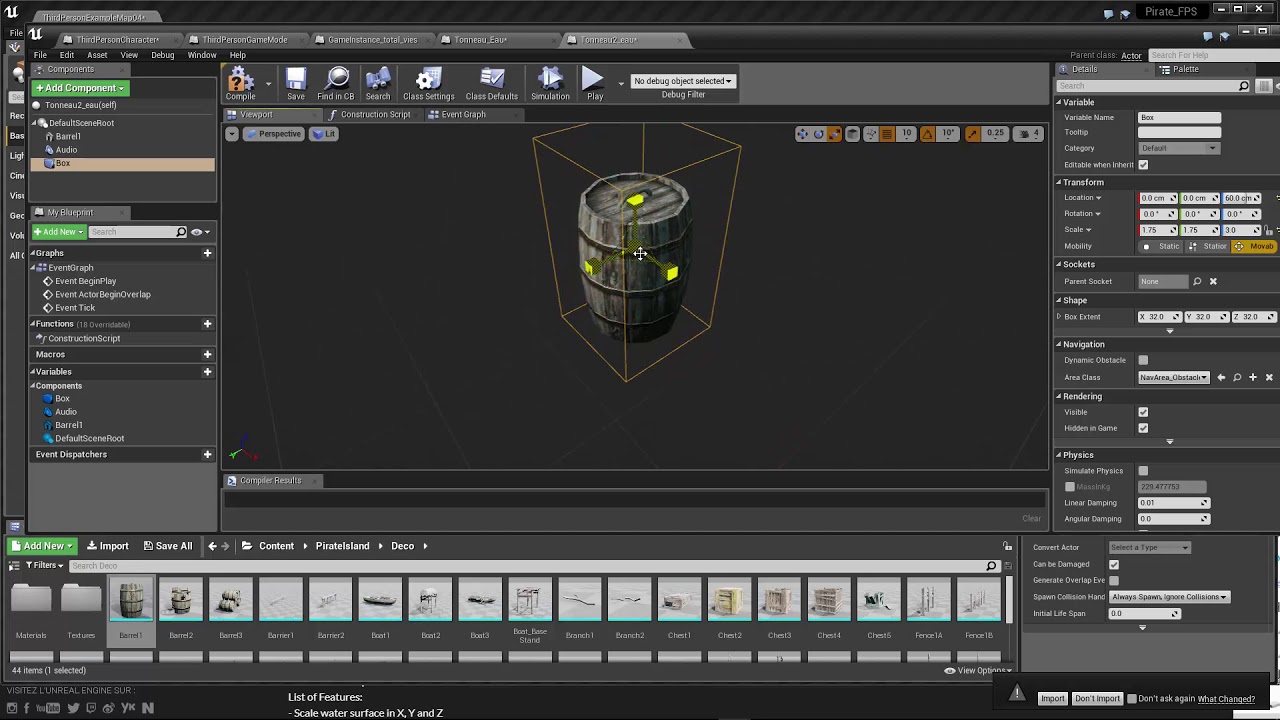 Tuto du Jeudi : Unreal Engine FPS - variable sur le joueur : la soif ...