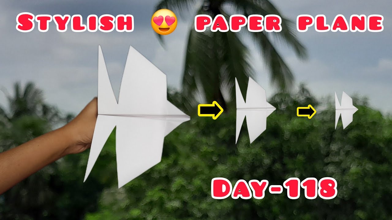 Easy Stylish 😍 Paper Plane Craft Tutorial For Beginners Day 118step By 