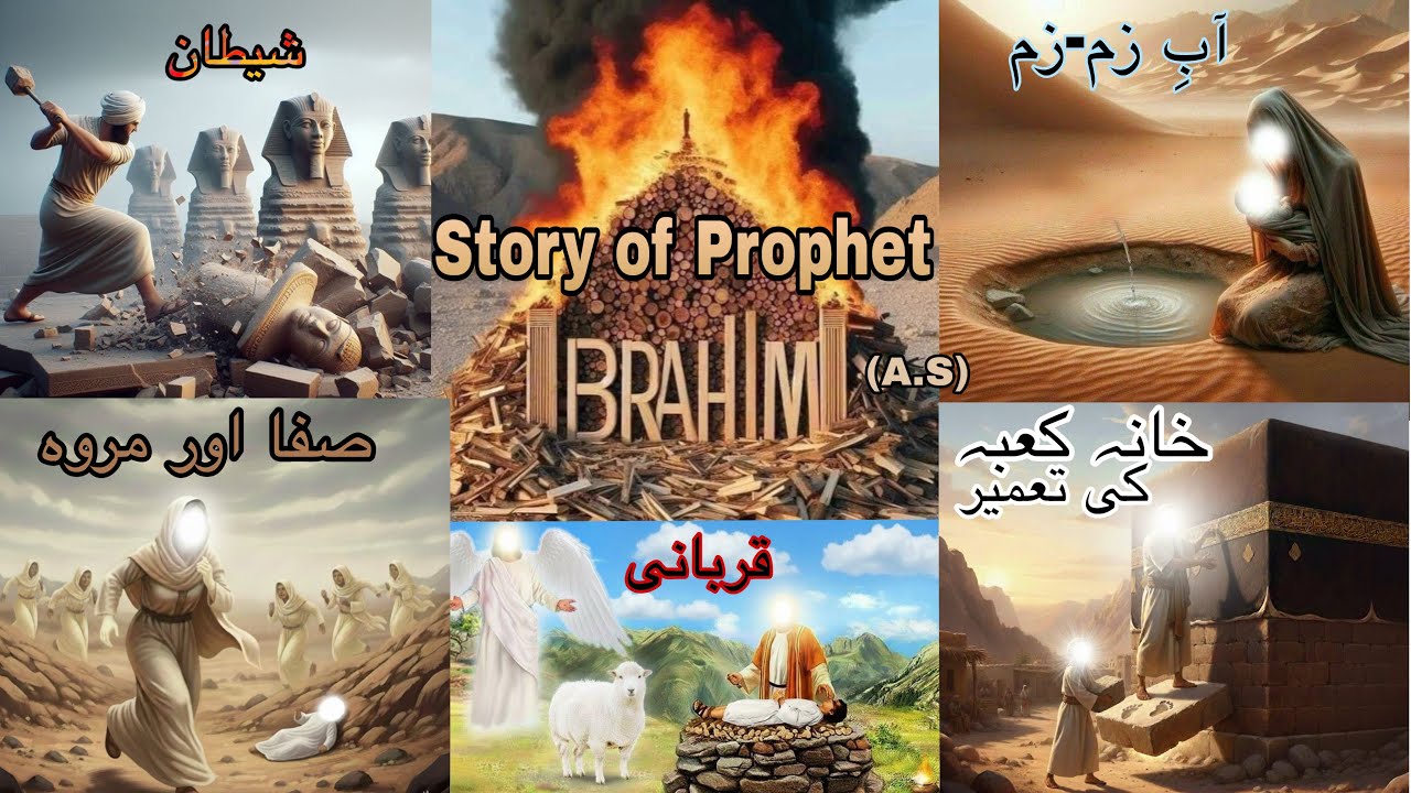 STORY OF PROPHET IBRAHIM (A.S) Urdu/Hindi | AAG | SAFA MARWA | ZAM ZAM | QURBANI | KABA KI TAMIR 
