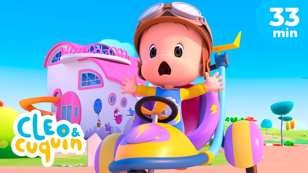 A corrida de carro episódios e rimas infantis de Cleo e Cuquin