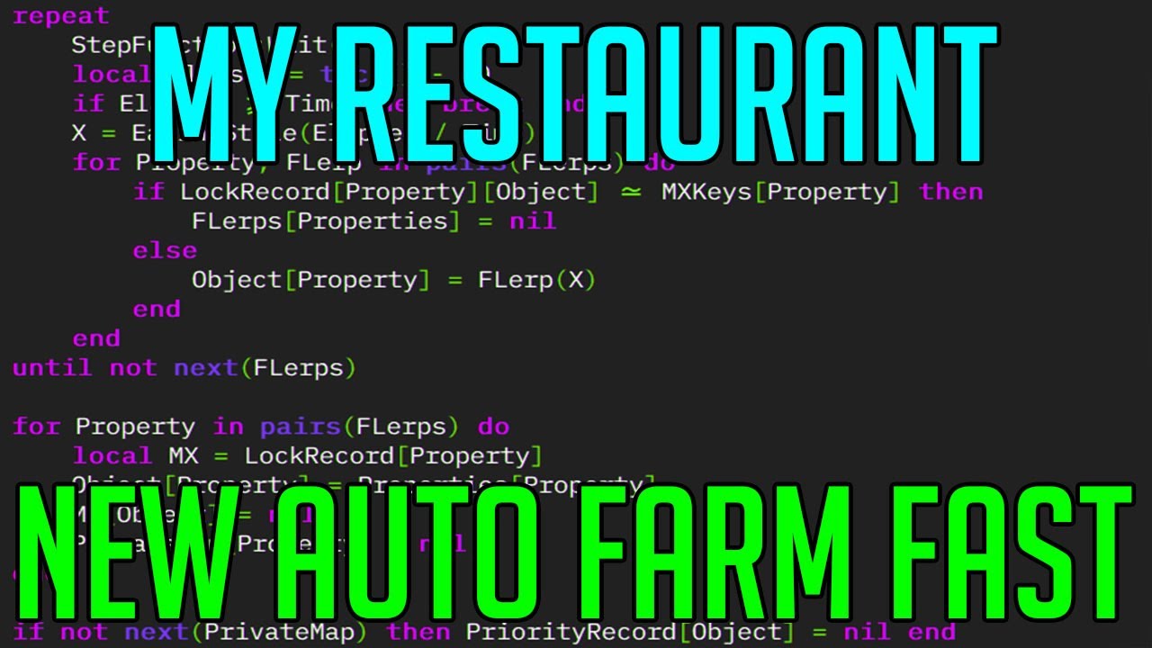 MY RESTAURANT | HACK/SCRIPT | NEW AUTO FARM GUI, FAST XP AND CASH ...