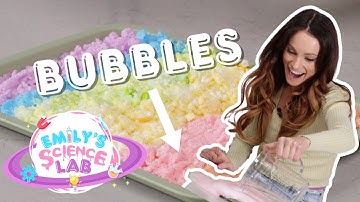 Baking Soda and Vinegar - Rainbow Bubbles Experiment - Emily