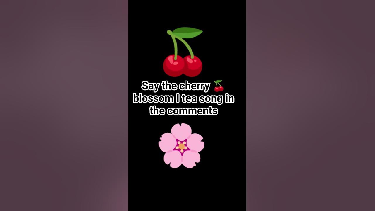 Say the cherry blossom ice tea song in the comments