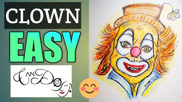 How To Draw A Clown Face Step By Step For Beginners | Easy Clean Drawing Tutorial | Clown Face