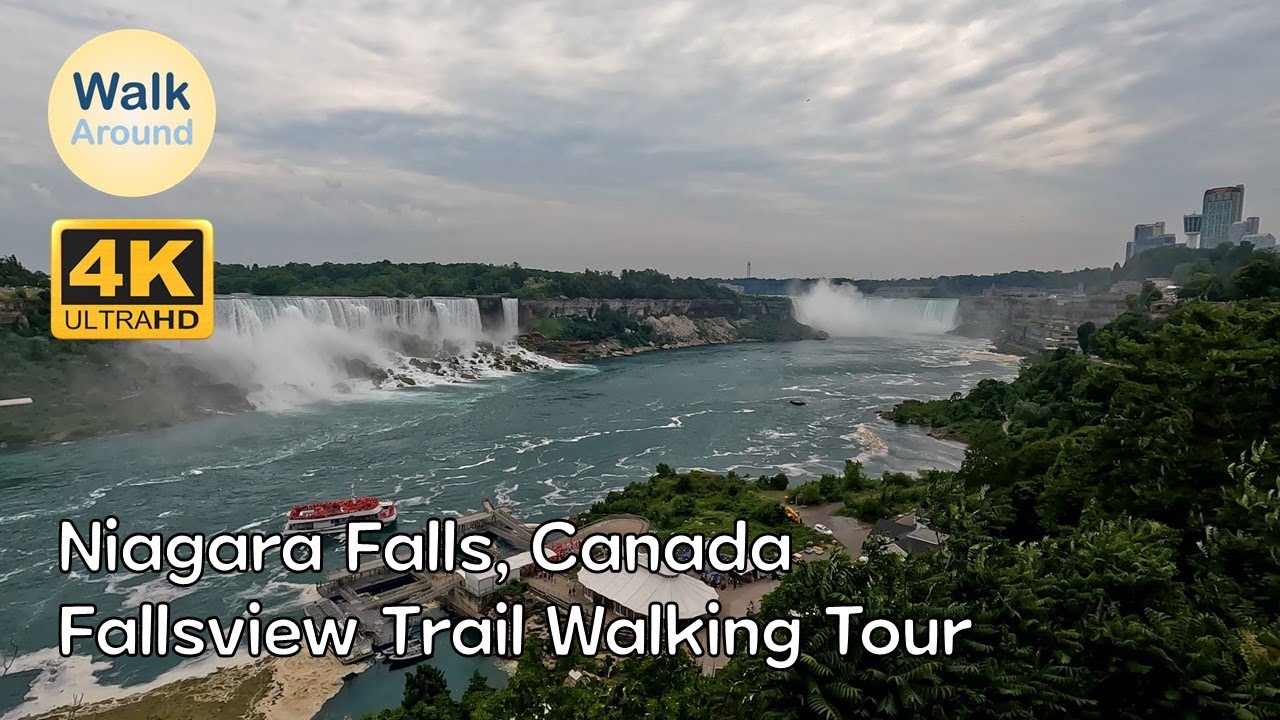 【4K60】 Fallsview Trail (including Journey Behind the Falls) in Niagara