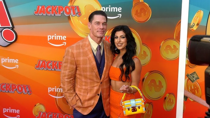 John Cena and Shay Shariatzadeh attend the red carpet world premiere of Jackpot! - YouTube