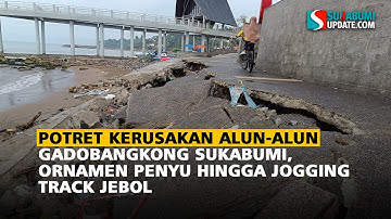 Potret Kerusakan Alun-alun Gadobangkong Sukabumi, Ornamen Penyu hingga Jogging Track Jebol