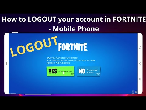 How to LOGOUT your account in FORTNITE
