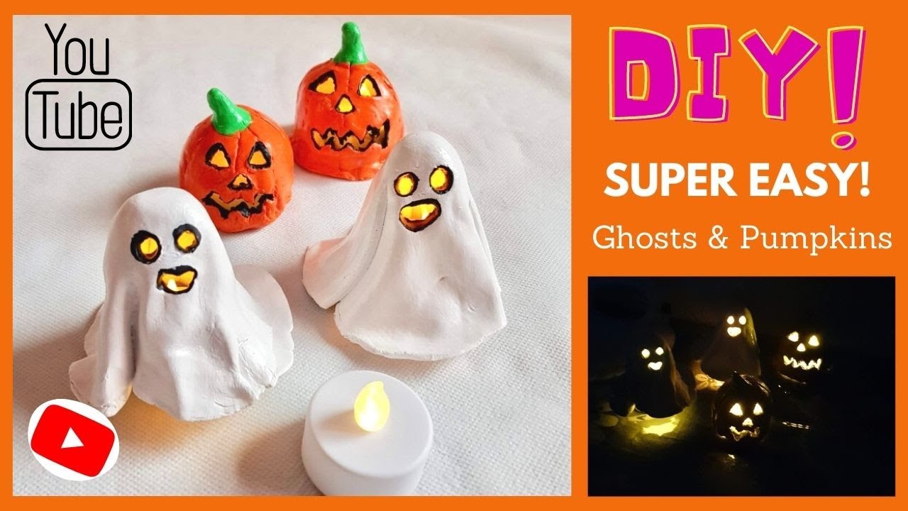 how-to-make-clay-ghost-pumpkin-tea-lights-easy-diy-craft-with