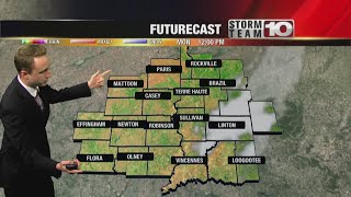 Monday: Mostly sunny, cold. High: 31