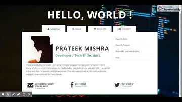 portfolio/resume website template