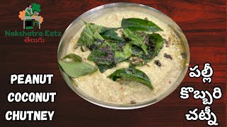 Peanut Coconut Chutney | పల్లీ కొబ్బరి చట్నీ | Palli Chutney Telugu | Breakfast Recipe | EasyChutney