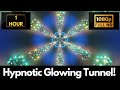 Hypnotic Pulsing Glowing Neon Tunnel Screensaver | 1 HOUR Optical Wallpaper & LIVE Background!