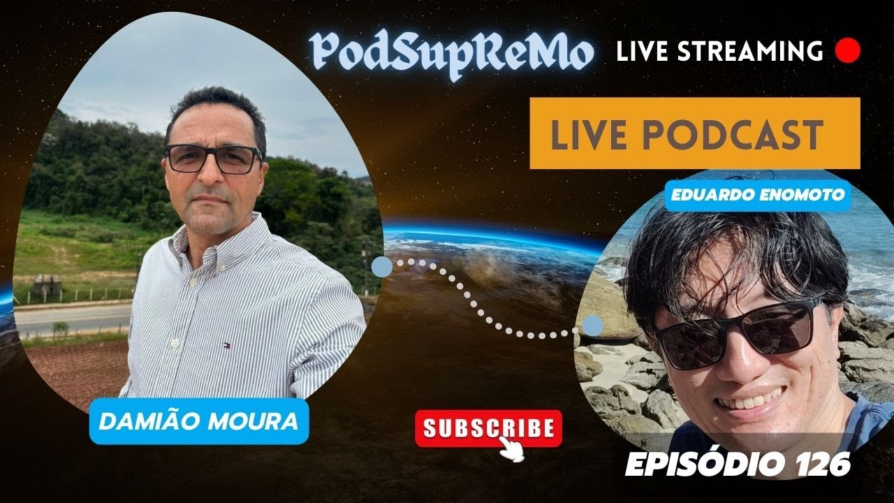 Capa do episódio 126 do PodSupReMo com Damião Moura
