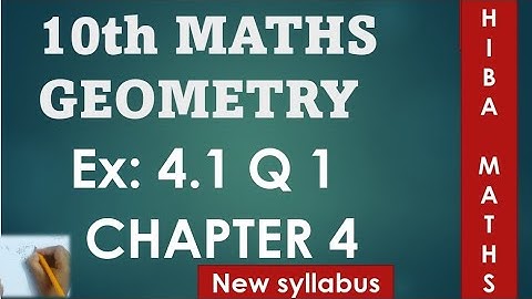10th maths chapter 4 exercise 4.1 question 1 tn samacheer hiba maths