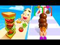 Stacky Ice Cream Runner VS Sandwich Runner - All Level Gameplay Android iOS New Update Ep180
