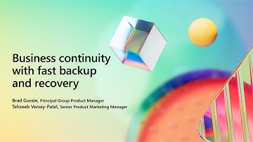 Business continuity with fast backup and recovery | OD801