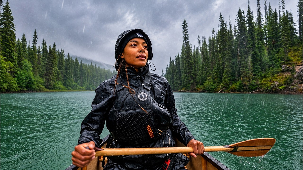 6 Days / 125 km Solo Canoe Trip | Wildfire Smoke & Rain