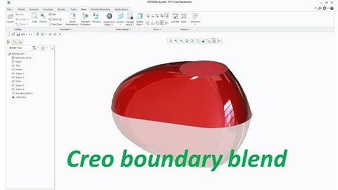 Creo boundary blend with surface