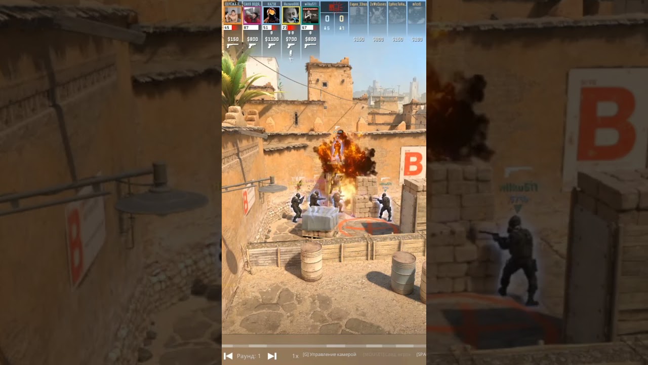 Very epic (1 vs 5) easy round) Dust 2 CS2