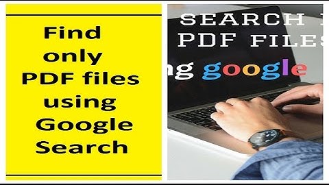 Find only PDF files using Google Search