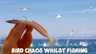 INSANE feeding FRENZY Whilst Lure fishing  EXTREME saltwater Conditions  Absolute CHAOS