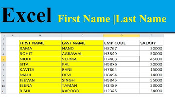 Separate First Name and Last Name in Excel Hindi