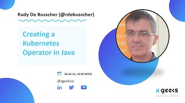 Creating a Kubernetes Operator in Java by Rudy De Busscher