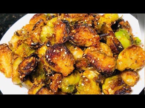 Caramelized stir fry Brussels sprouts [NO OVEN] || চুলায় পোড়া পোড়া করে অতুলনীয় স্বাদ এর সবজি ||