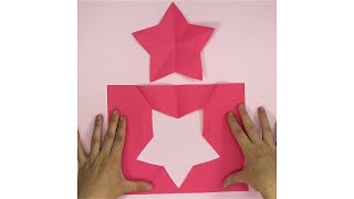 How to cut a star out of paper. How to cut perfect 5 point star . #Shorts