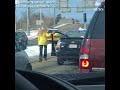 Man pushes woman to the ground in apparent road rage incident | ABC News