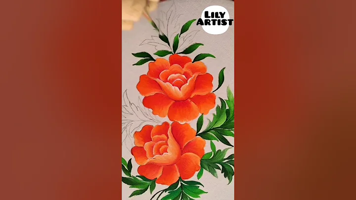 Rose painting on fabric #painting #clothepainting#short