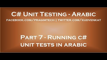 Running c# unit tests in arabic